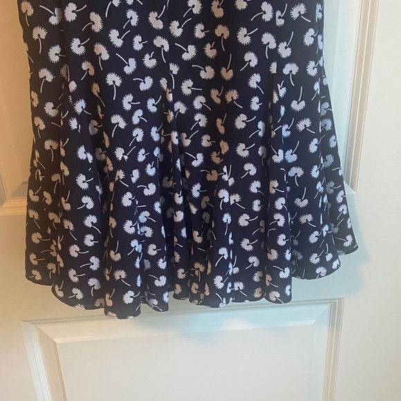 Talbots Sleeveless Navy and White Midi Dandelion Dress 8P - Picture 6 of 7
